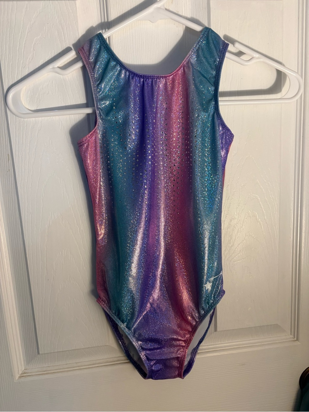 Girls Sparkle Ombre Gymnastics Leotard - Multicolor